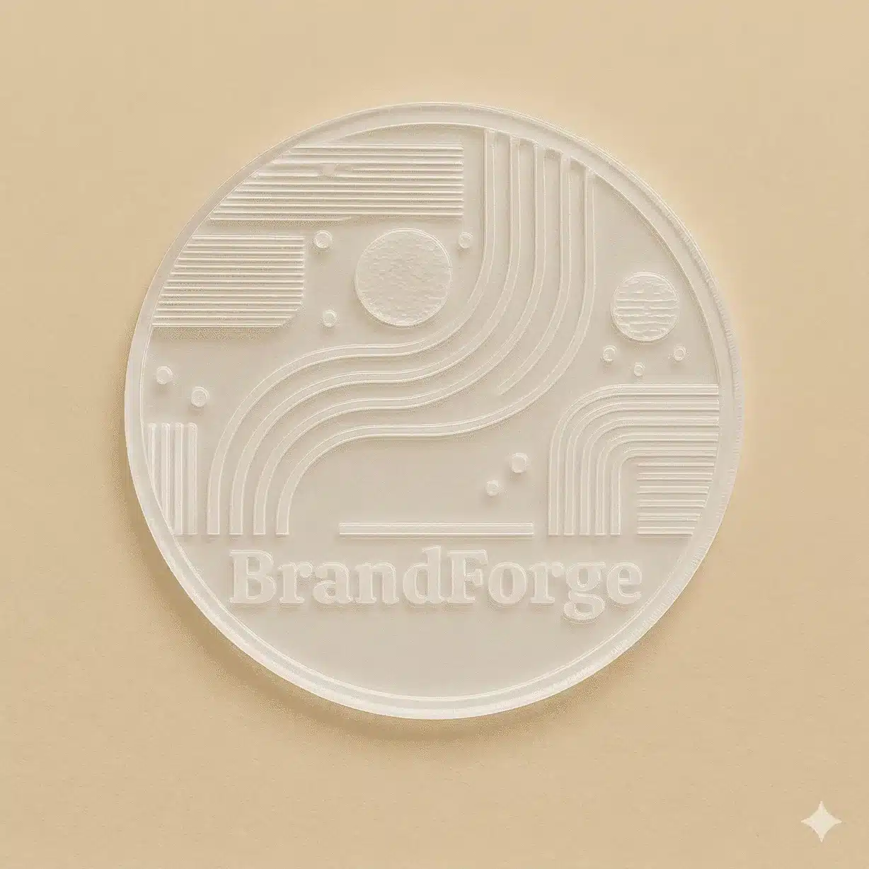 Akryylinen kaiverrettu kupinalus