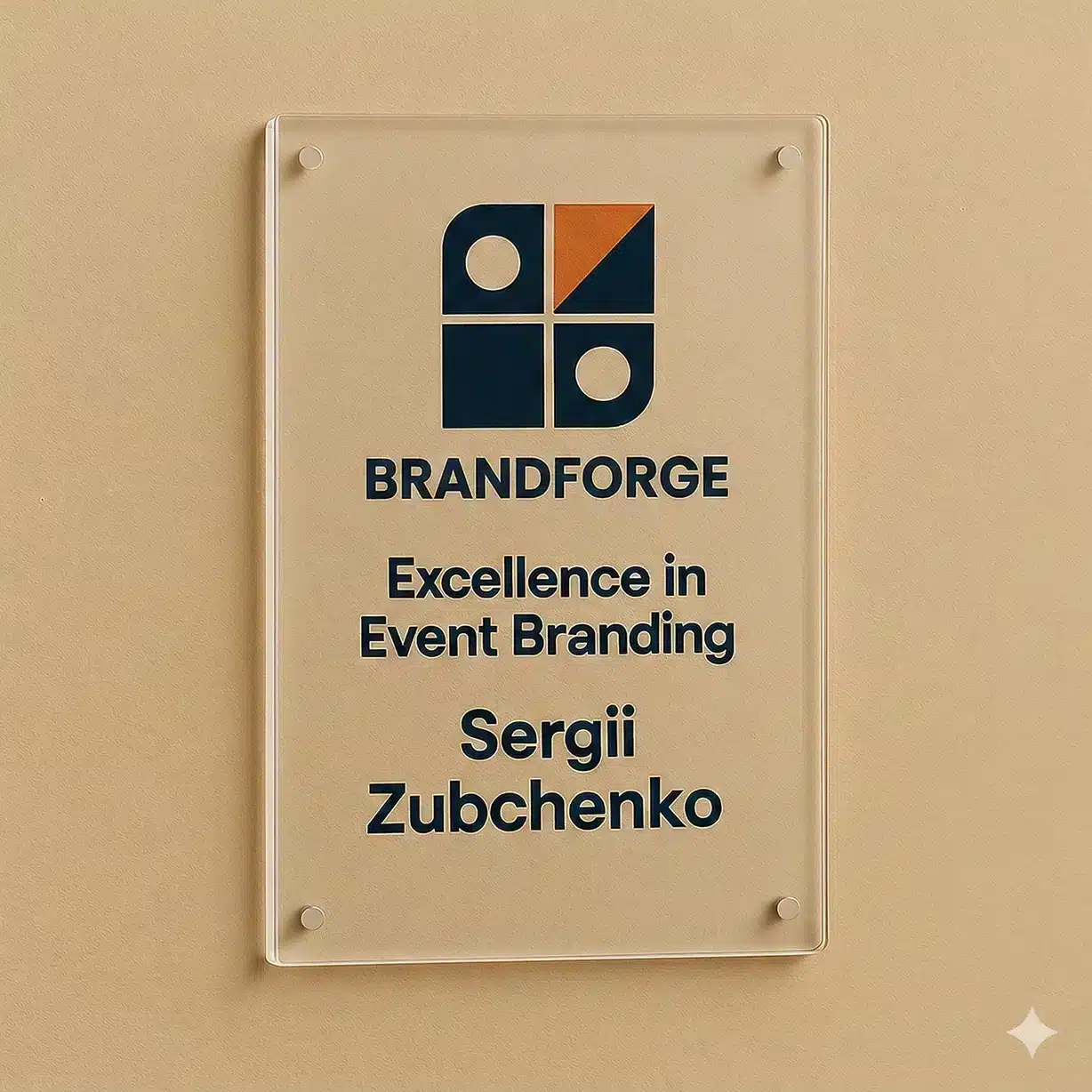 Painettu akryylipalkinto